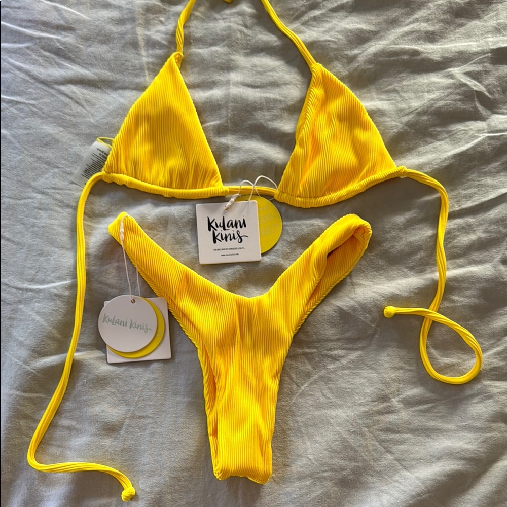 Kulani Kinis Yellow Bikini Set